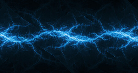 Cool blue abstract lightning, plasma and power element background