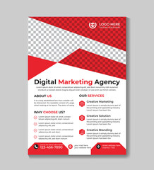 Corporate creative modern digital marketing business flyer design template brochure, cover, annual report, poster, flyer, promotion, advertising, leaflet design