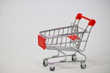 shopping cart on a white background