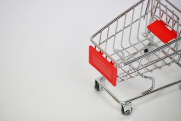 shopping cart on a white background