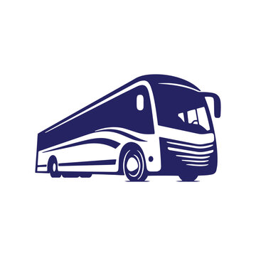 recommend clip art: A logo of blue bus icon school bus vector isolated silhouette design
