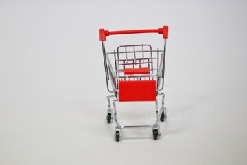 shopping cart on a white background
