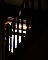 silhouette of stairs