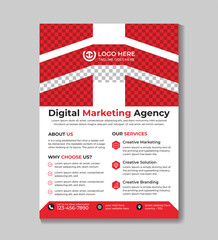 Corporate modern digital marketing business flyer design template brochure design, cover, annual report, poster, flyer, promotion, advertising, leaflet