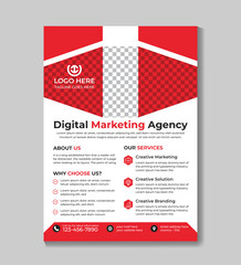 Corporate modern digital marketing business flyer design template brochure design, cover, annual report, poster, flyer, promotion, advertising, leaflet