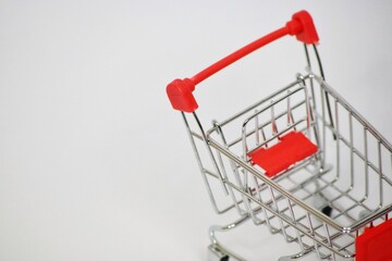 shopping cart on a white background