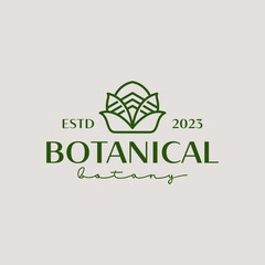 Botanical Leaf Flower Plant Logo Template. Universal creative premium symbol. Vector illustration. Creative Minimal design template. Symbol for Corporate Business Identity
