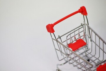 shopping cart on a white background