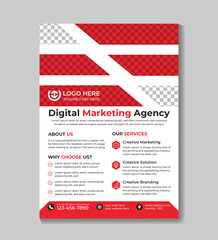 Corporate modern digital marketing business flyer design template brochure design, cover, annual report, poster, flyer