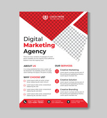 Corporate modern digital marketing business flyer design template brochure design, cover, annual report, poster, flyer
