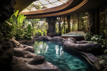 luxury thermal bath and pool spa hotel interior design