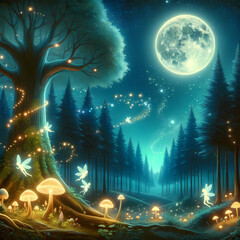月と森の幻想