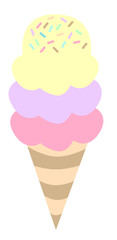 Ice cream vector illustration - Patel Colors