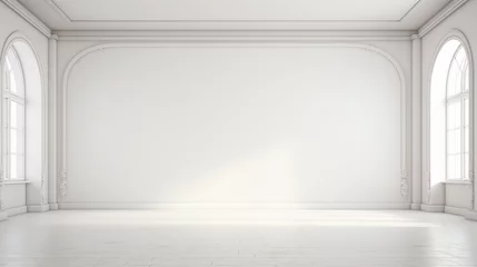 Foto op Aluminium Interior of a minimal empty classic white room. Generative AI © Катерина Нагірна