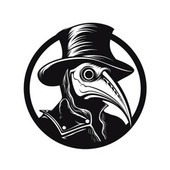 Plague doctor logo, AI generated Image