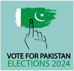 pakistan general elections 2024 . - obrazy, fototapety, plakaty