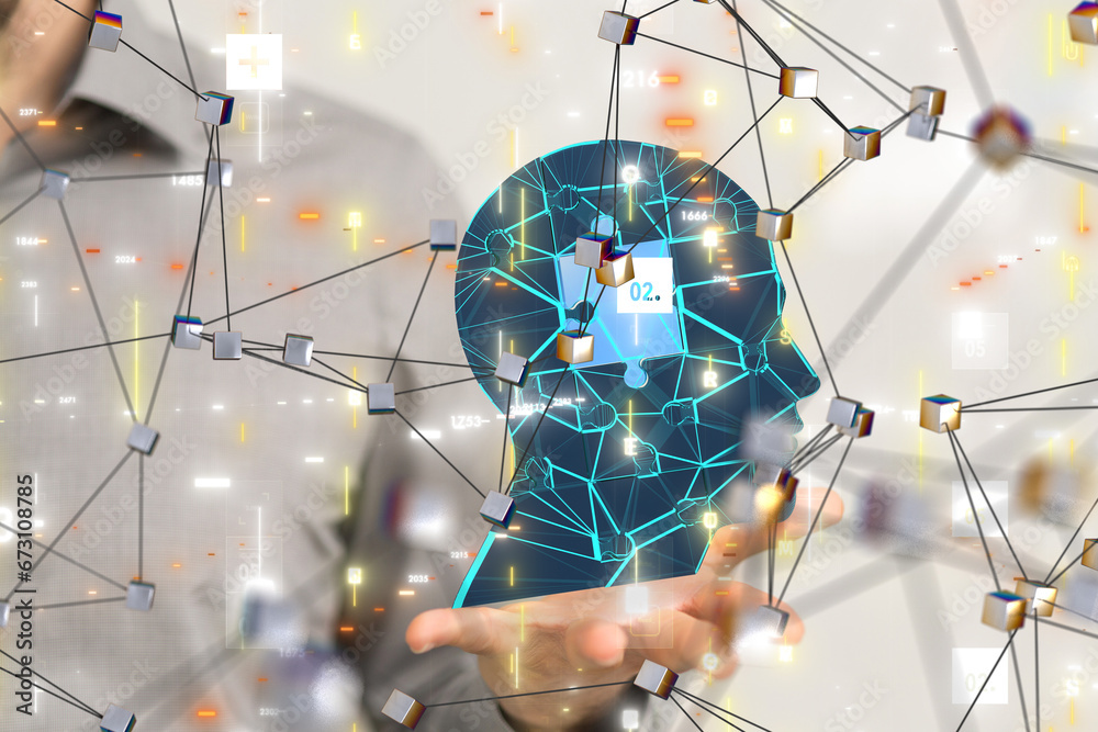 Aufkleber digital medical futuristic interface 3d rendering