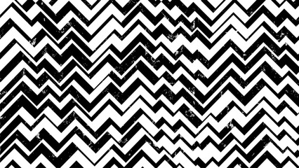 zigzag pattern, abstract geometric background with lines, paint strokes and splashes, black and white - 673108911