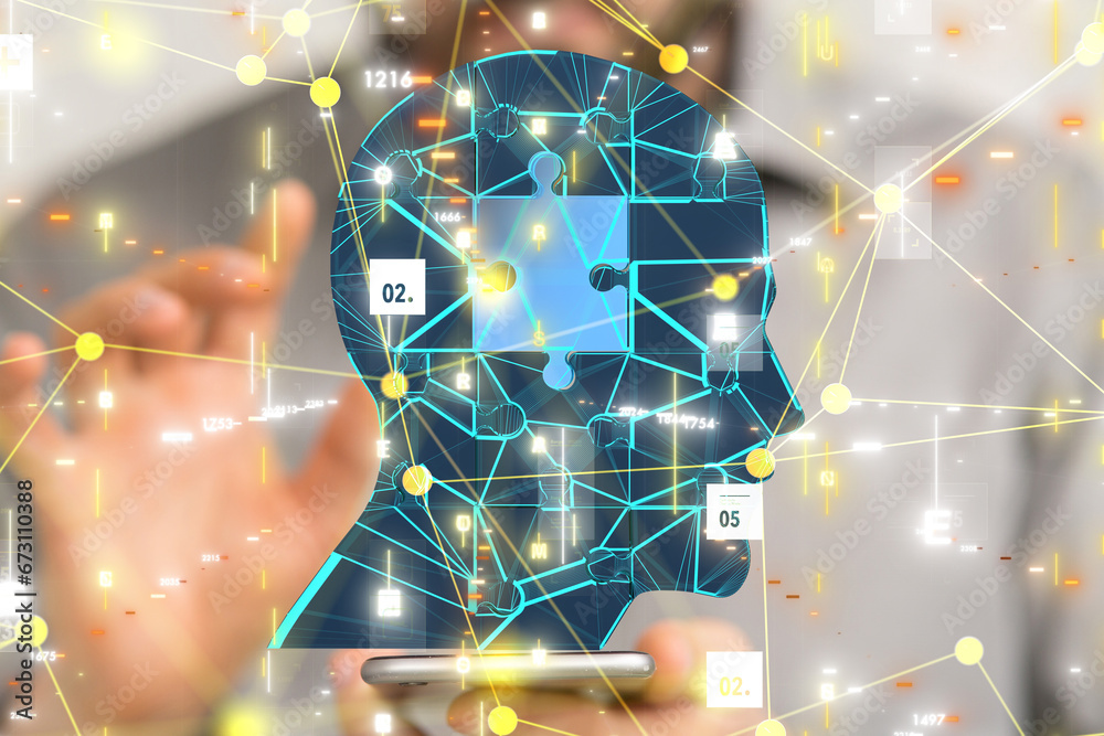Aufkleber digital medical futuristic interface 3d rendering