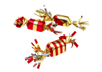 Papillotes - Bonbons de Noël / Fond transparent