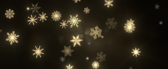 The winter background, falling snowflakes