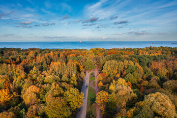 Autumn at Baltic Sea in Gdansk Brzezno, Poland