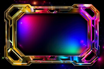 Abstract high tech black border, futuristic technology background