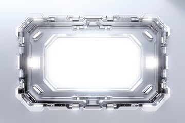 Abstract high tech white border, futuristic technology background