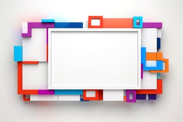 Obraz premium Abstract high tech white border, futuristic technology background