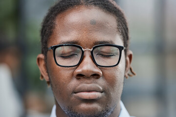 close-up of the face of a smiling African American man