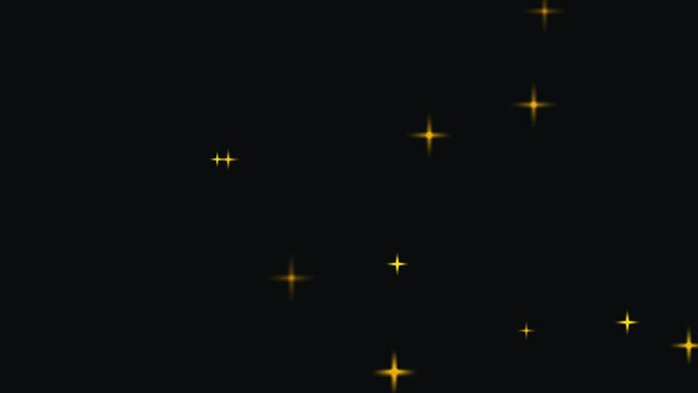 animated particle background isolated on blackground, sparkle, rain, star dust. video footage