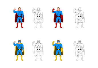 Super Hero Character Cartoon Design Illustration vector eps format , suitable for your design needs, logo, illustration, animation, etc.