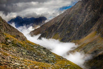 View of mountain alpine landscape