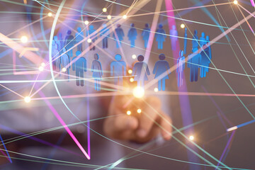 conference Digital Network and data concept 3d