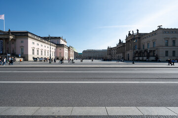 Fototapeta na wymiar Berlin, Germany - April 22, 2023: Berlin streets with architecture