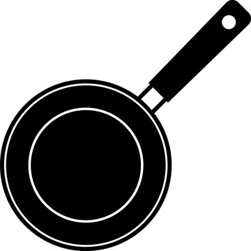 recommend clip art: フライパンのシンプルなモノクロイラスト