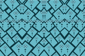 seamless pattern  Decorated with a blue background geometric pattern.
