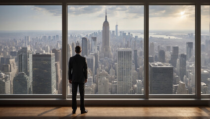Fototapeta premium Handsome businessman ai generated image