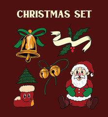 Merry Christmas and santa claus