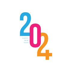 2024 typography logo design concept