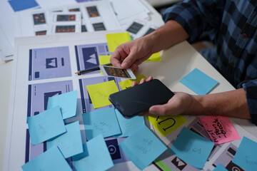UX developers and UI designers spend more thought planning on mobile app interface design wireframe...