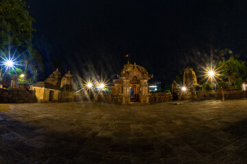 Fototapeta na wymiar Muktesvara temple.Temples of Orissa or Odisha india in the night
