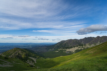 Mountain landscape in the Polish Tatras, Zielona dolina Gasienicowa.