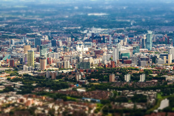 Fototapeta na wymiar Manchester City Aerial View