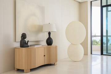 Minimalist room interior design composition