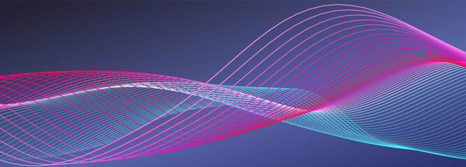 Music abstract background. Equalizer for music. Abstract digital wave of lines. Vector illustration	