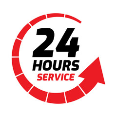 24 Hours Service Badge
