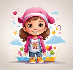 little girl with a book