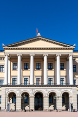 Fototapeta na wymiar Royal Palace in Oslo, Norway, facade (norw.: Slottet, Det kongelige slott)
