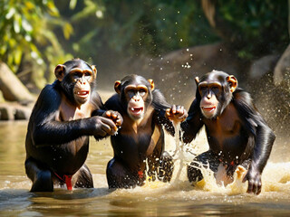 Cute cimpanzee, generative ai